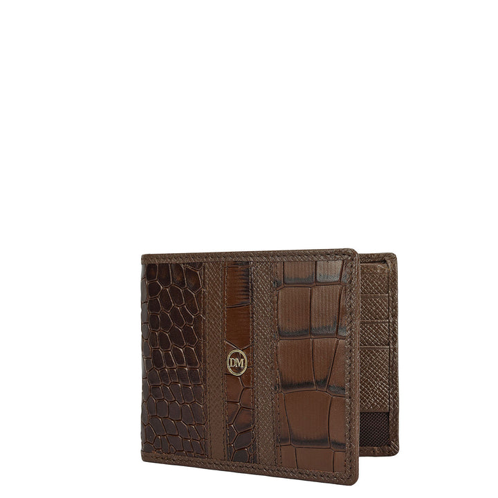 Walnut Bifold Leather Mens Wallet