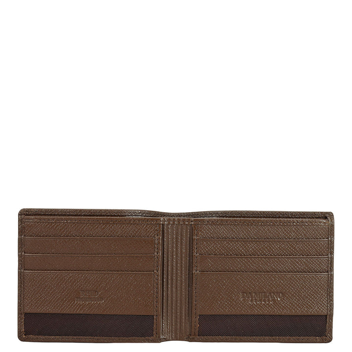 Walnut Bifold Leather Mens Wallet