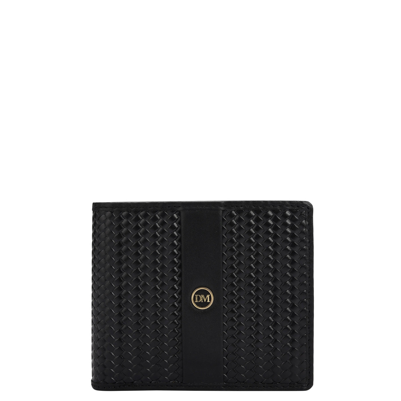 Mat Emboss Leather Mens Wallet - Black