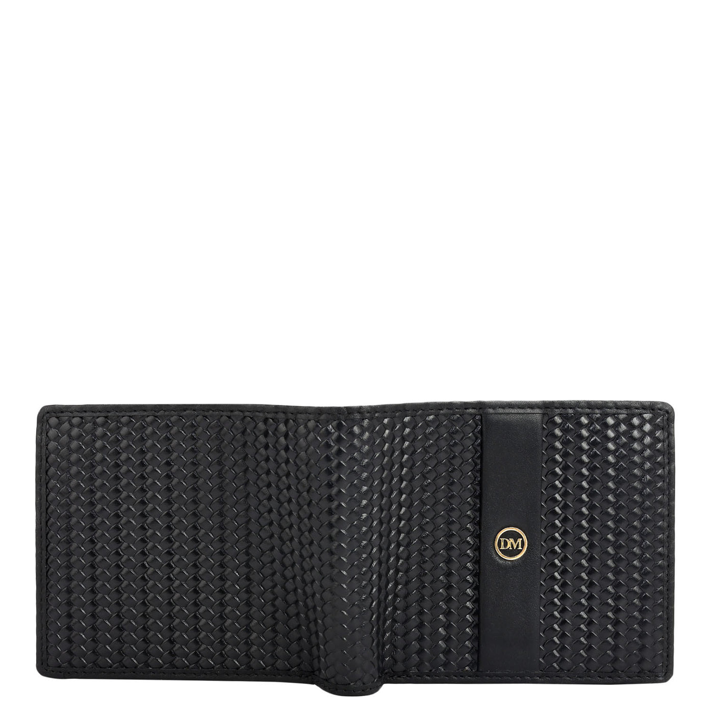 Mat Emboss Leather Mens Wallet - Black