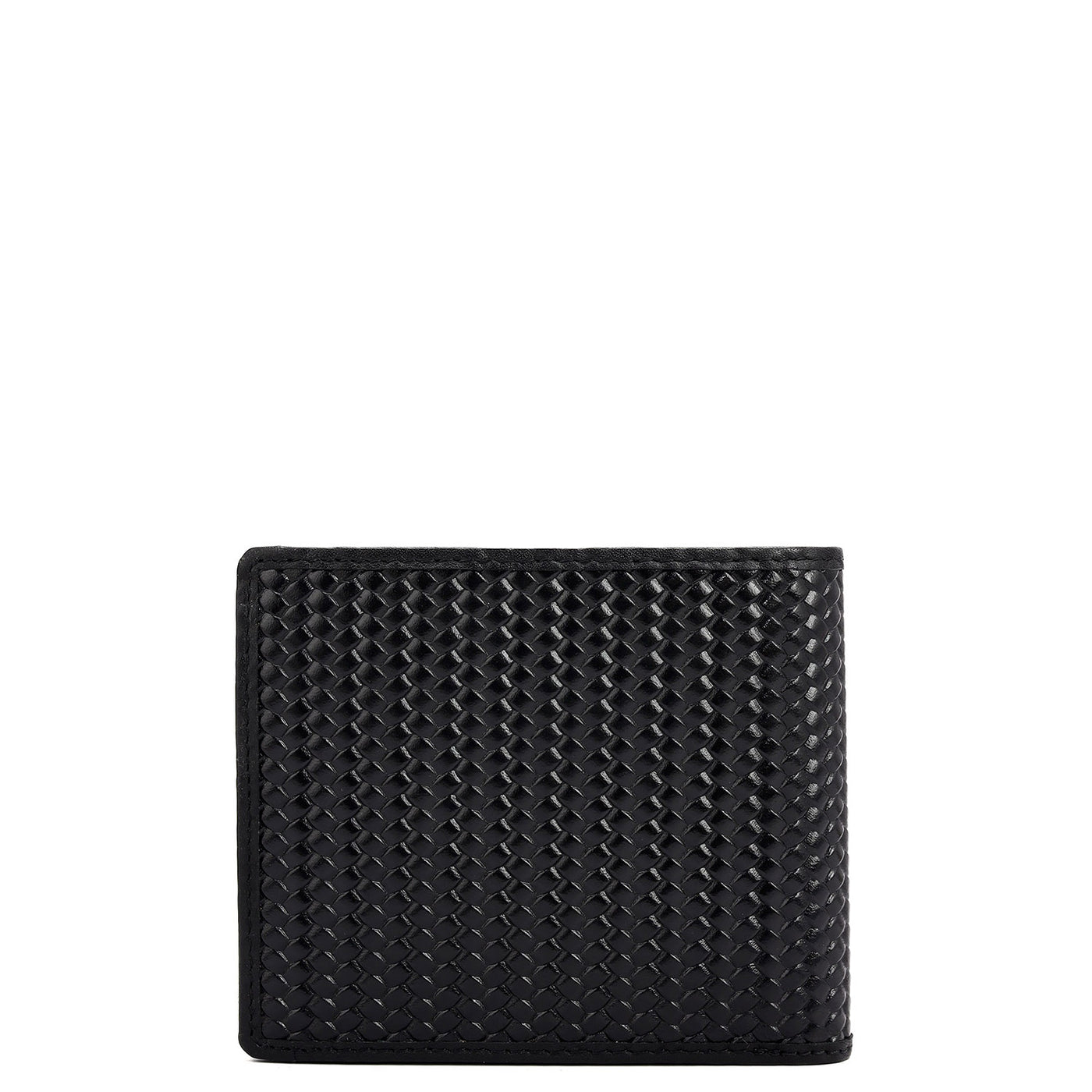 Mat Emboss Leather Mens Wallet - Black