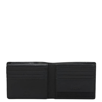 Black Bifold Leather Mens Wallet