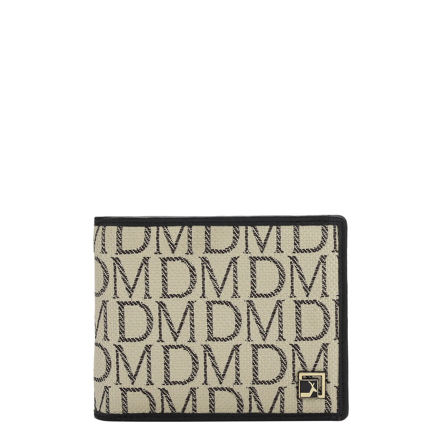 Beige Bifold Leather Mens Wallet