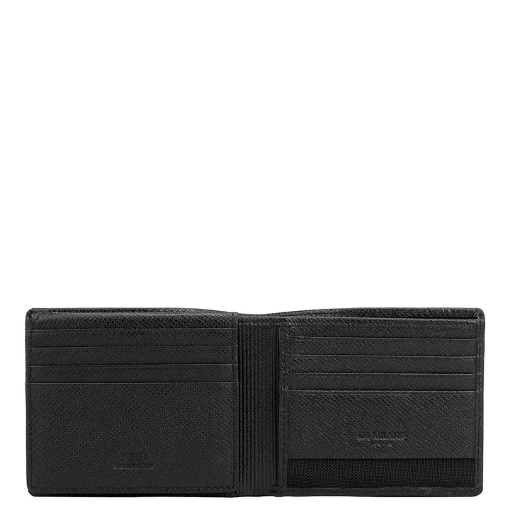 Black Bifold Leather Mens Wallet