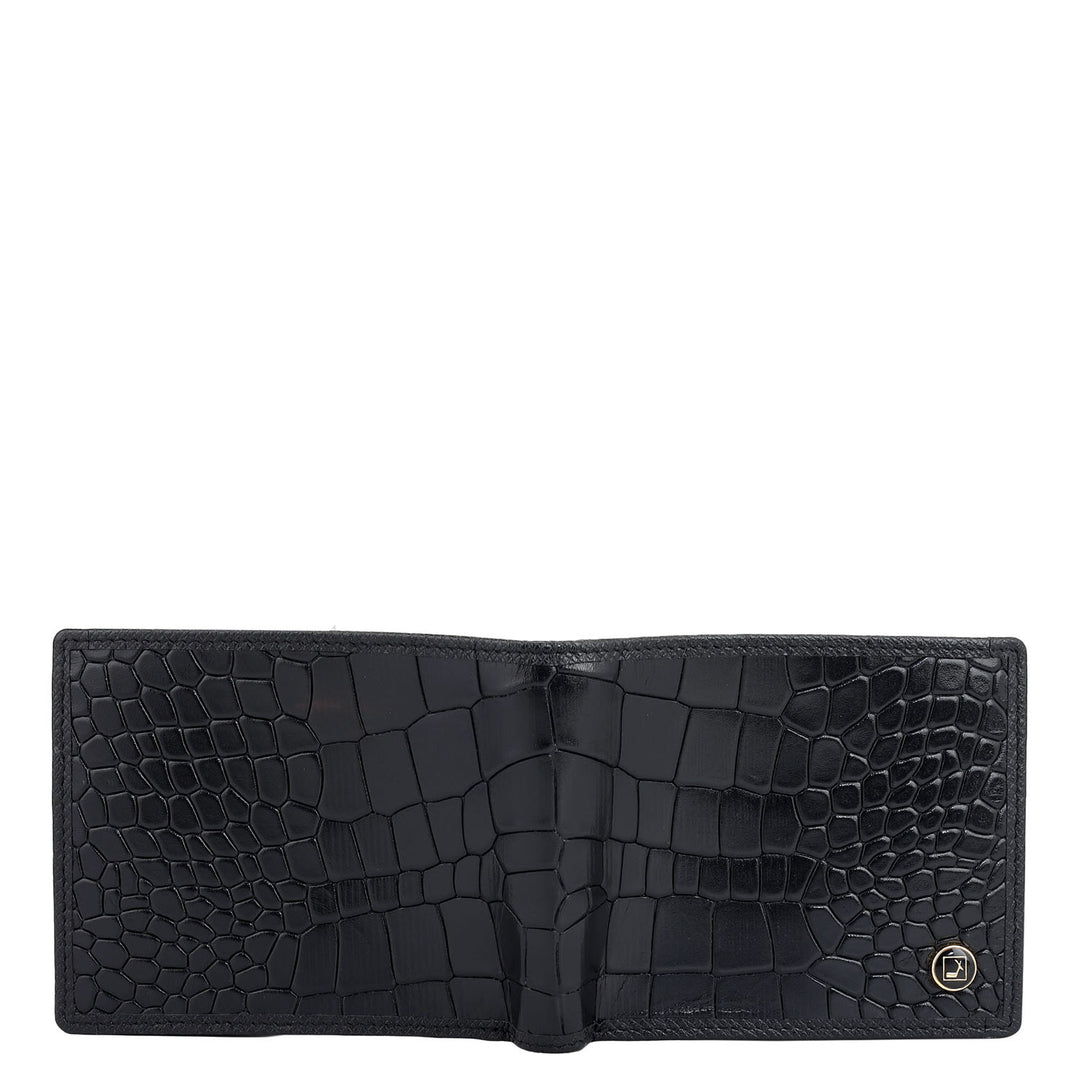 Black Bifold Leather Mens Wallet