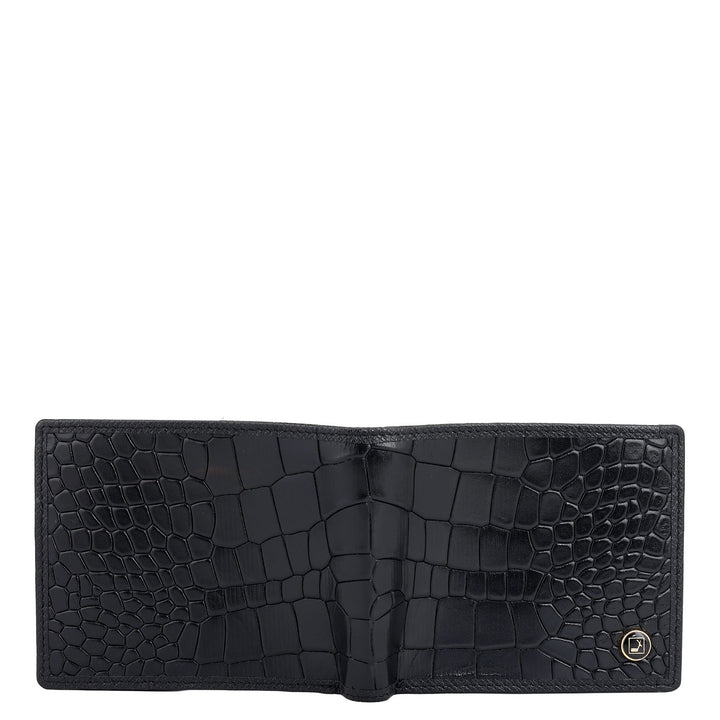 Black Bifold Leather Mens Wallet