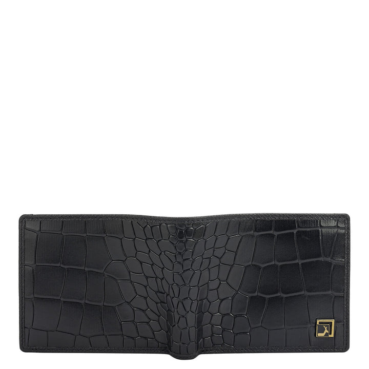 Black Bifold Leather Mens Wallet