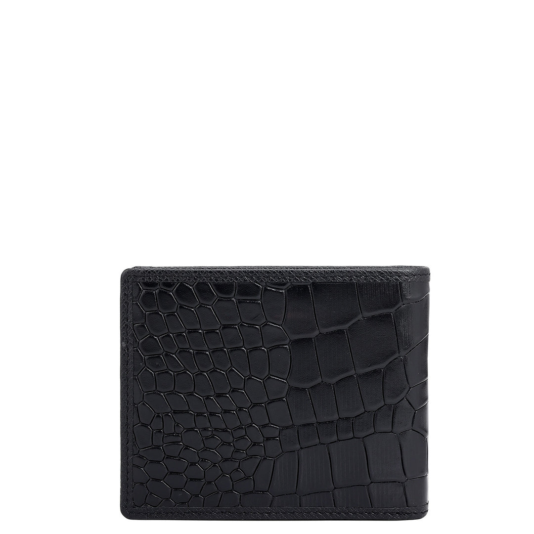 Black Bifold Leather Mens Wallet