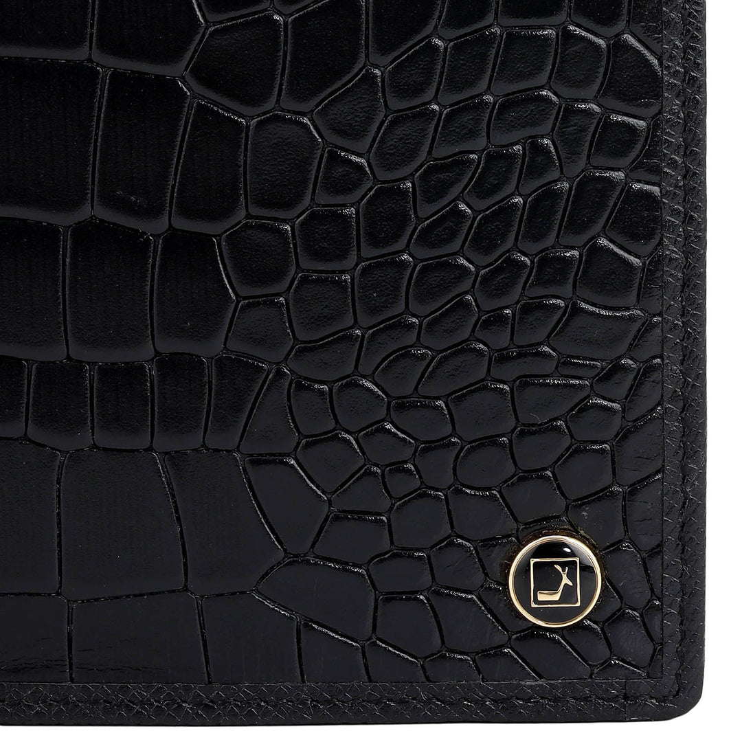 Black Bifold Leather Mens Wallet