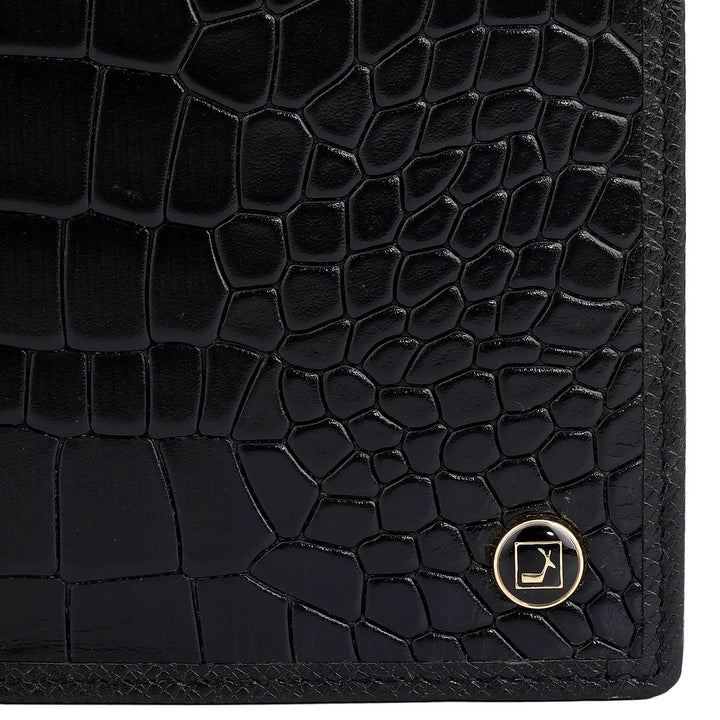 Black Bifold Leather Mens Wallet