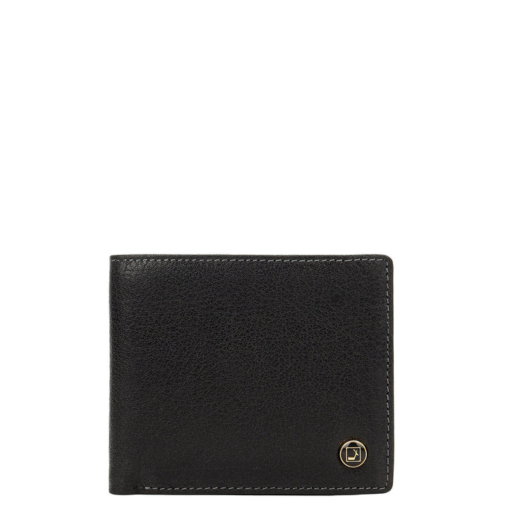 Black Bifold Leather Mens Wallet