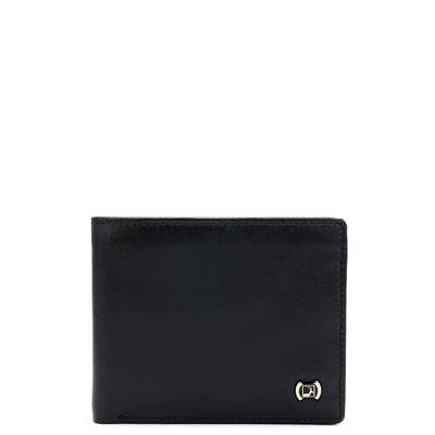 Plain Leather Mens Wallet - Black
