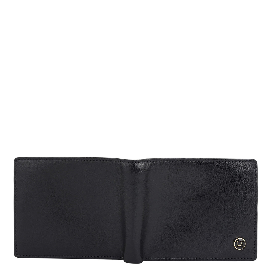 Black Bifold Leather Mens Wallet