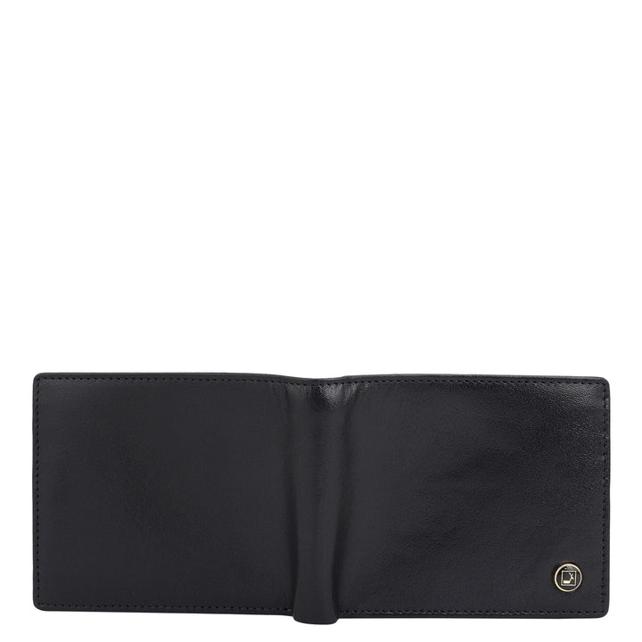 Black Bifold Leather Mens Wallet