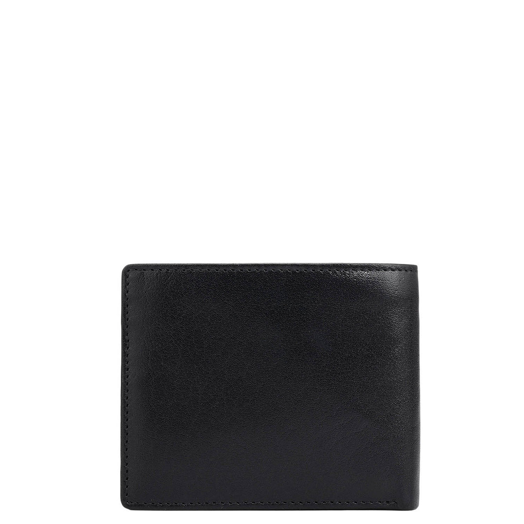 Black Bifold Leather Mens Wallet