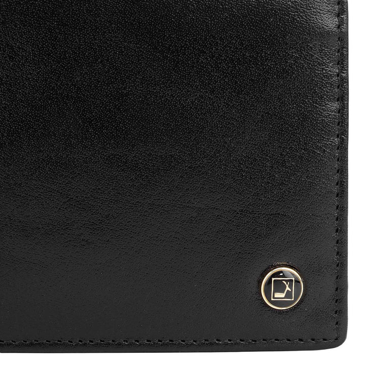 Black Bifold Leather Mens Wallet