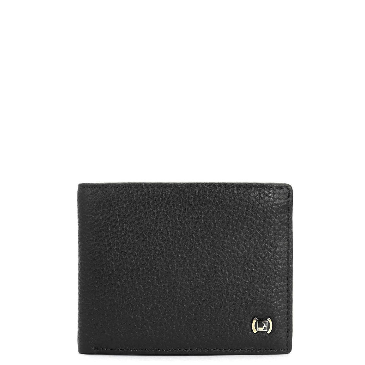 Wax Leather Mens Wallet - Black