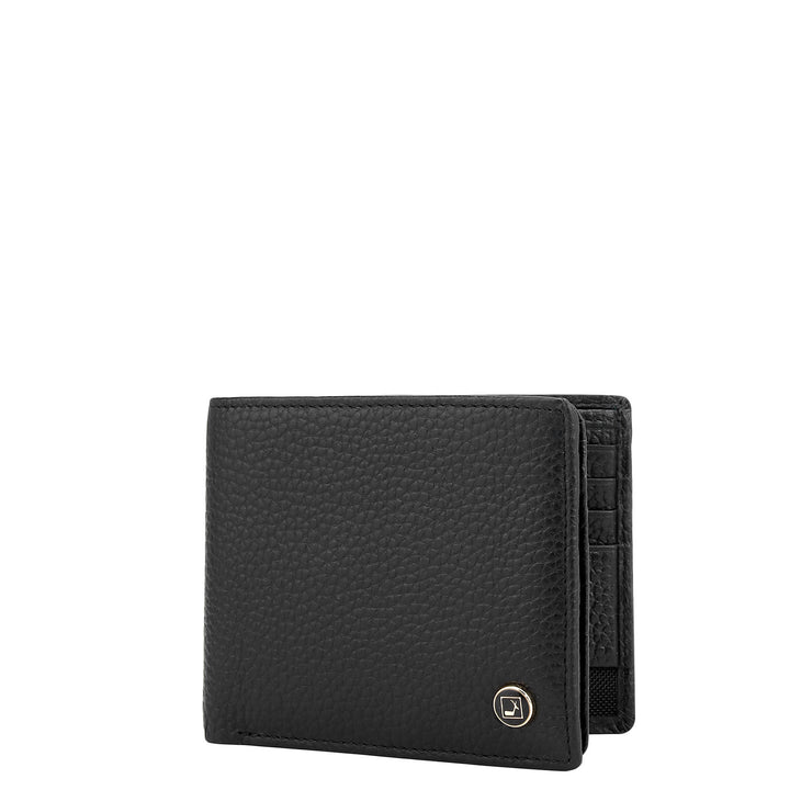 Black Bifold Leather Mens Wallet