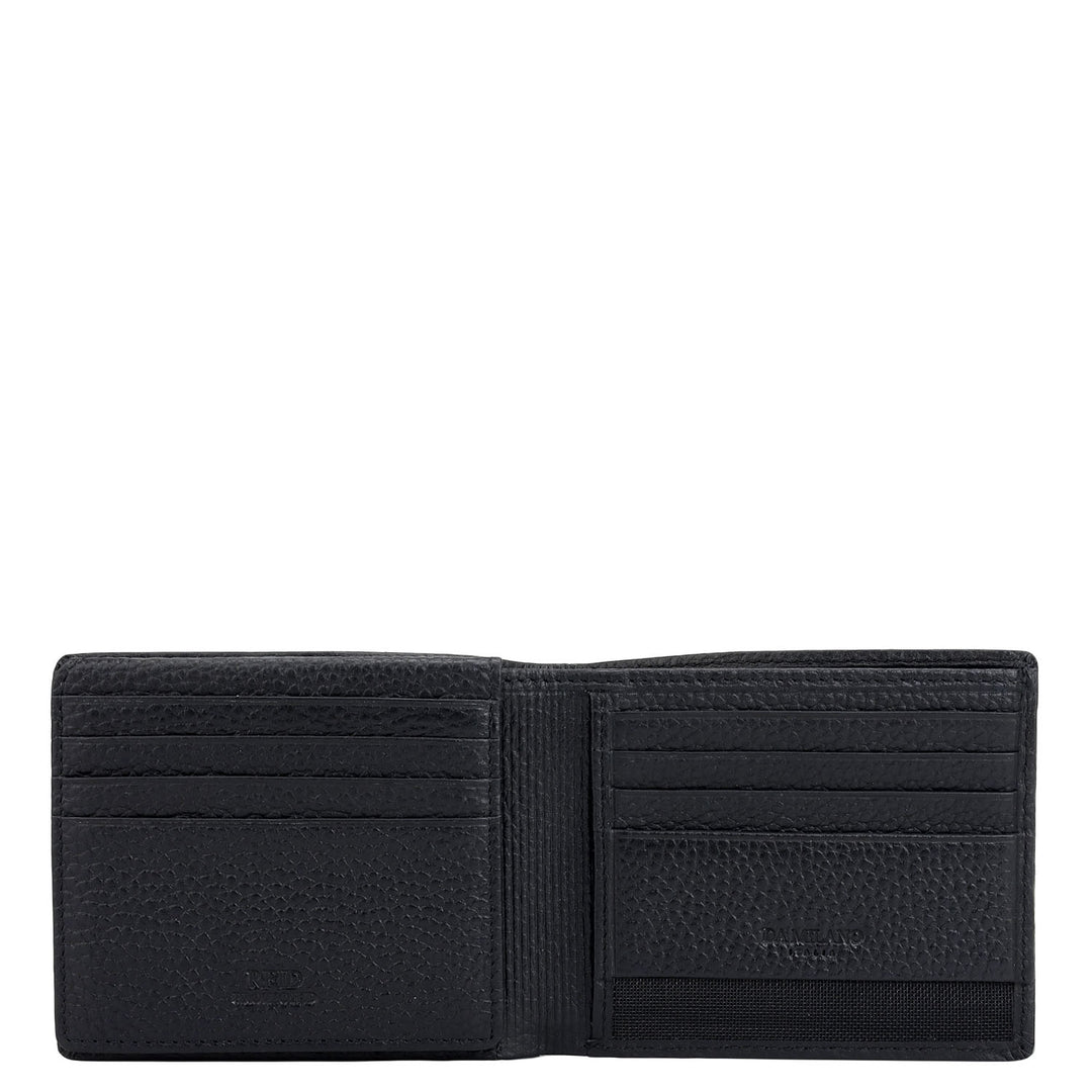 Black Bifold Leather Mens Wallet