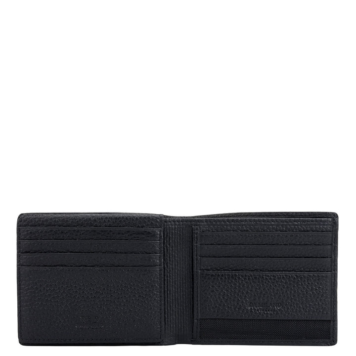 Black Bifold Leather Mens Wallet