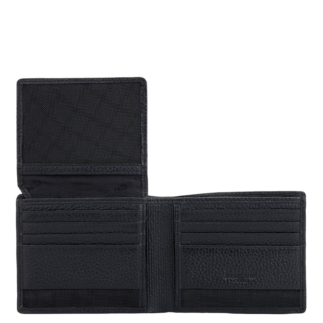 Black Bifold Leather Mens Wallet