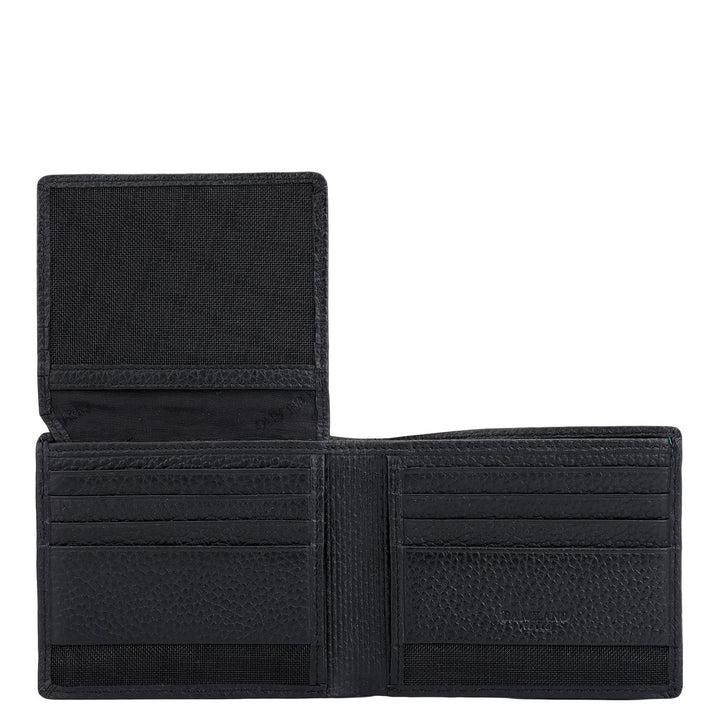 Black Bifold Leather Mens Wallet