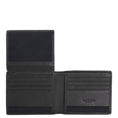 Wax Leather Mens Wallet - Black