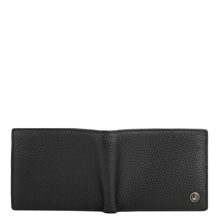 Black Bifold Leather Mens Wallet