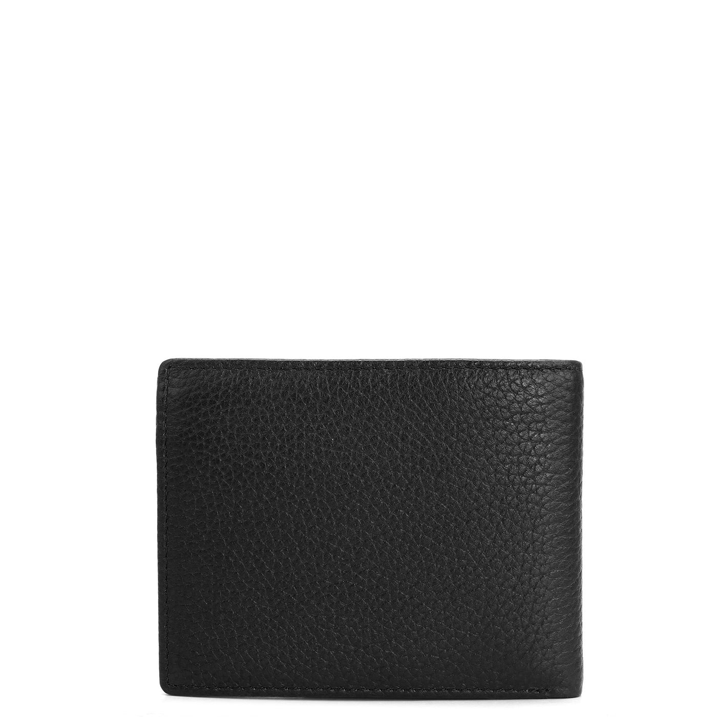 Wax Leather Mens Wallet - Black