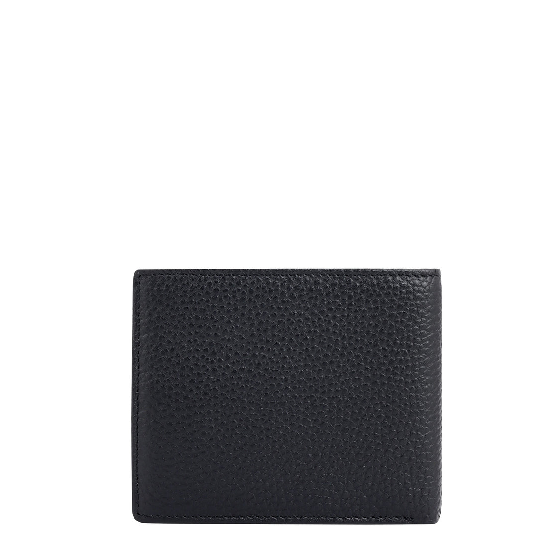 Black Bifold Leather Mens Wallet