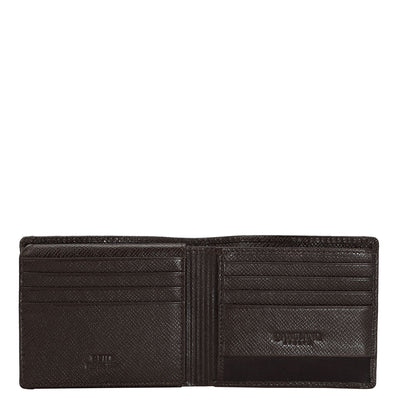 Croco Leather Mens Wallet - Brown
