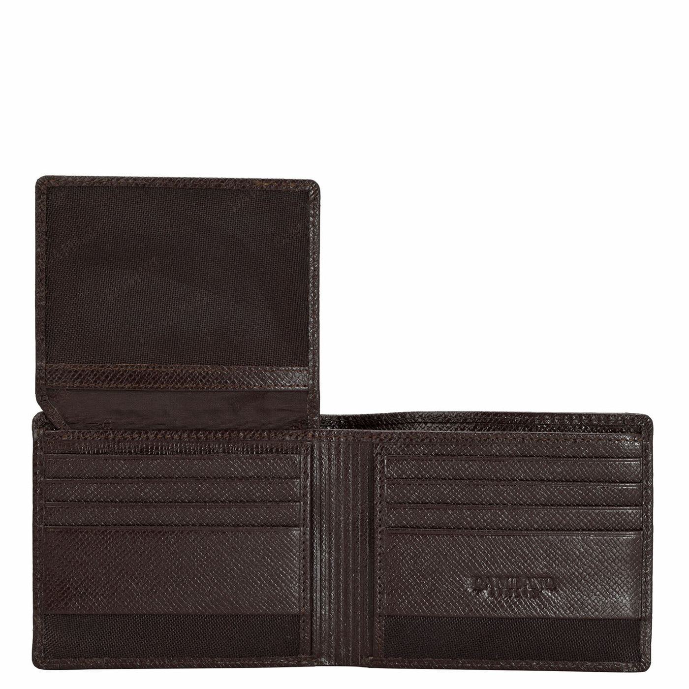 Croco Leather Mens Wallet - Brown