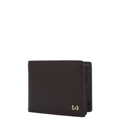 Wax Leather Mens Wallet - Chocolate