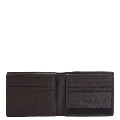 Wax Leather Mens Wallet - Chocolate
