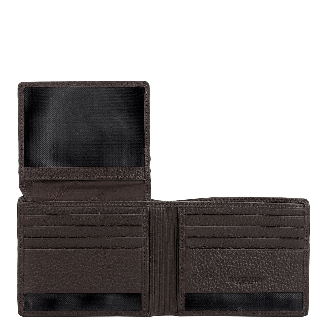 Chocolate Bifold Leather Mens Wallet