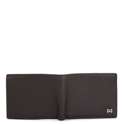 Wax Leather Mens Wallet - Chocolate