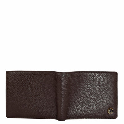 Wax Leather Mens Wallet - Chocolate