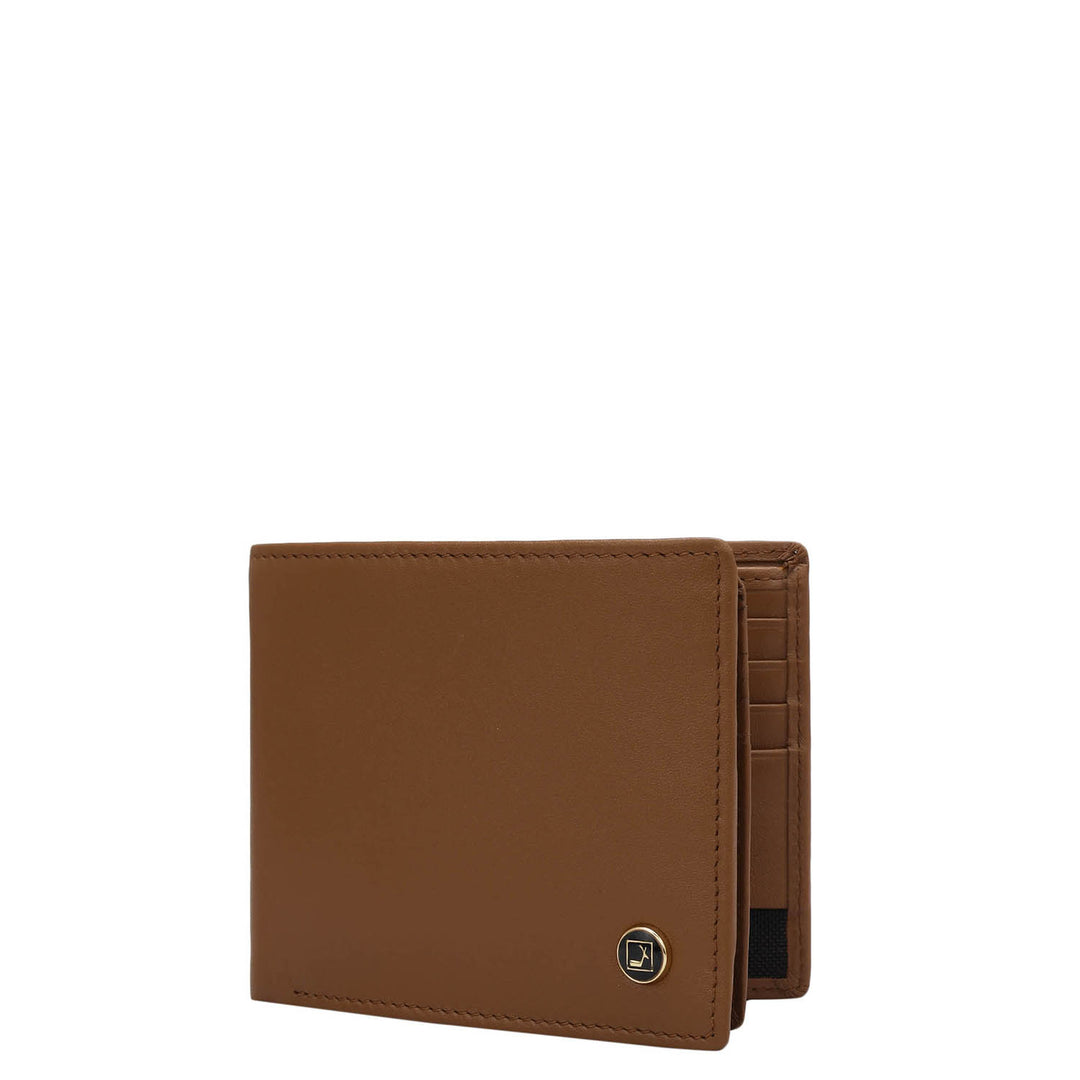 Cognac Bifold Leather Mens Wallet