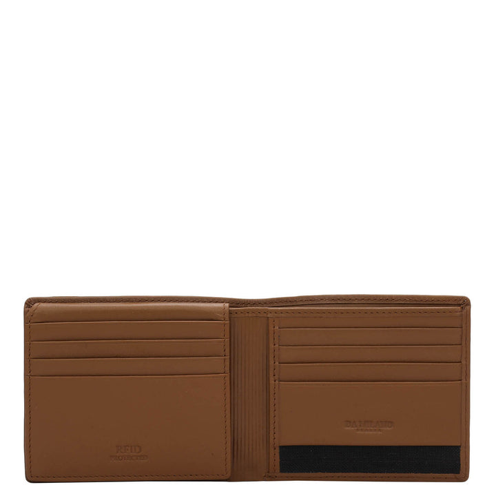 Cognac Bifold Leather Mens Wallet