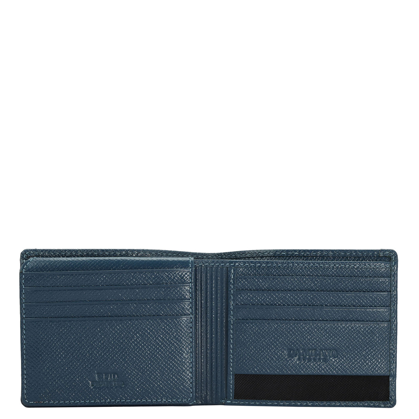 Croco Leather Mens Wallet - Ocean