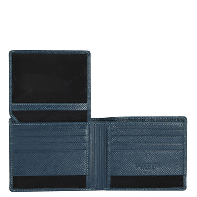 Croco Leather Mens Wallet - Ocean