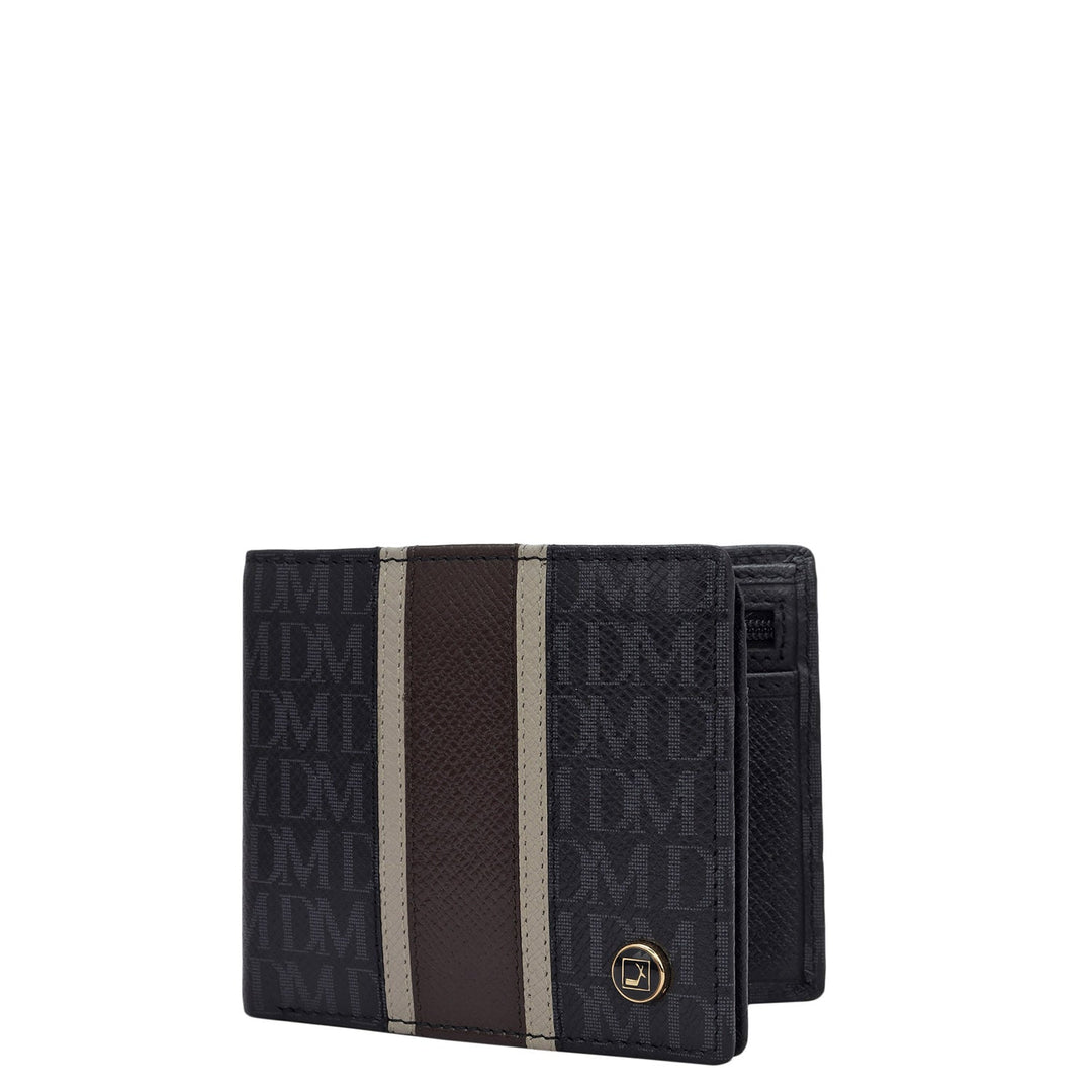 Black Bifold Leather Mens Wallet