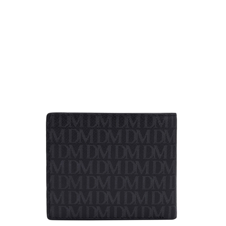Black Bifold Leather Mens Wallet