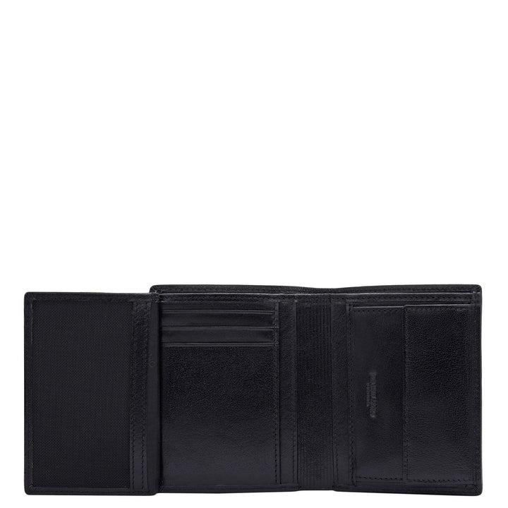 Black Bifold Leather Mens Wallet