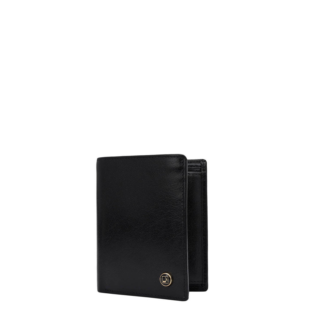 Black Bifold Leather Mens Wallet