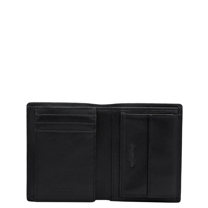Black Bifold Leather Mens Wallet