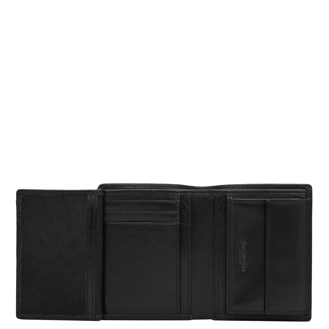 Black Bifold Leather Mens Wallet