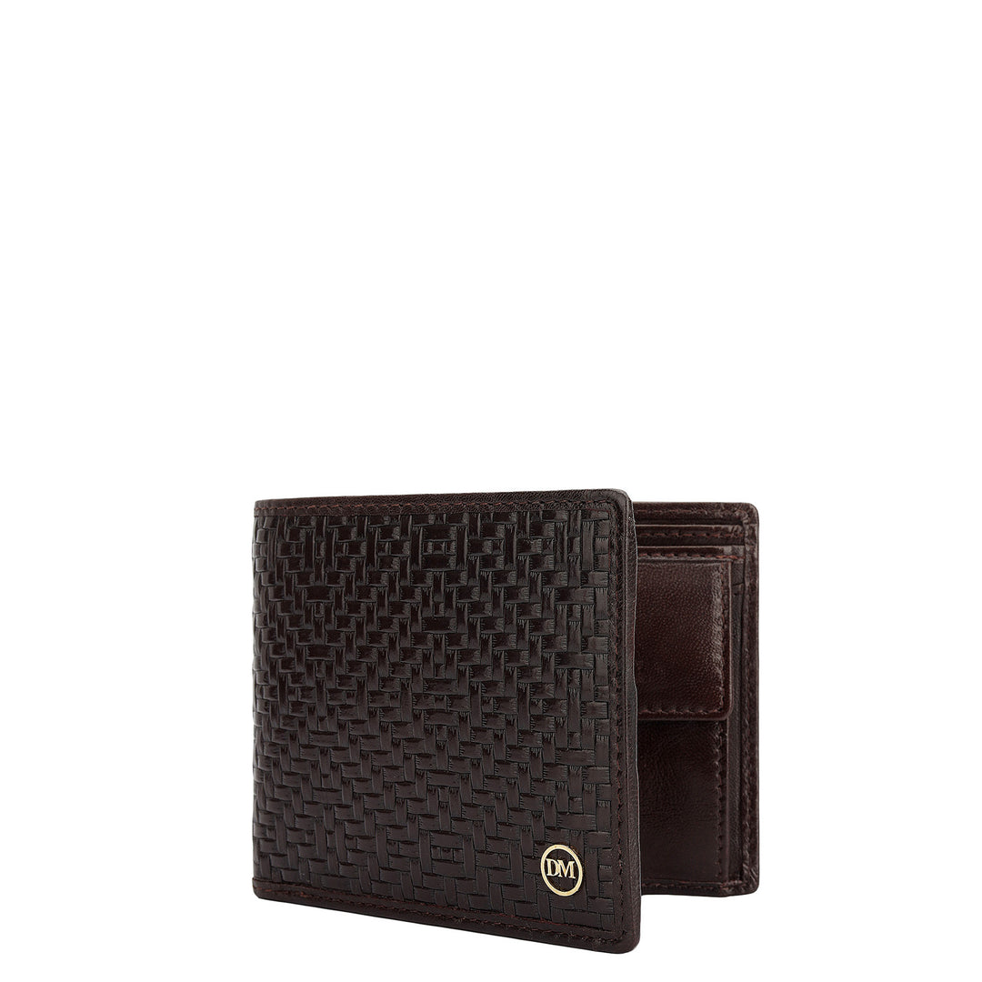 Burgundy Bifold Leather Mens Wallet