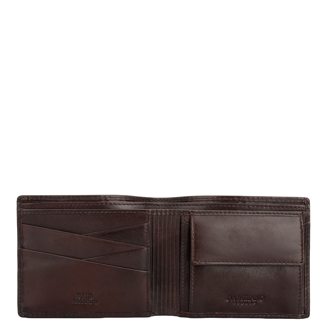 Burgundy Bifold Leather Mens Wallet