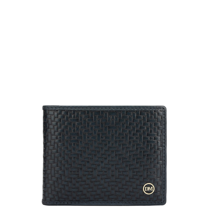 Navy Bifold Leather Mens Wallet